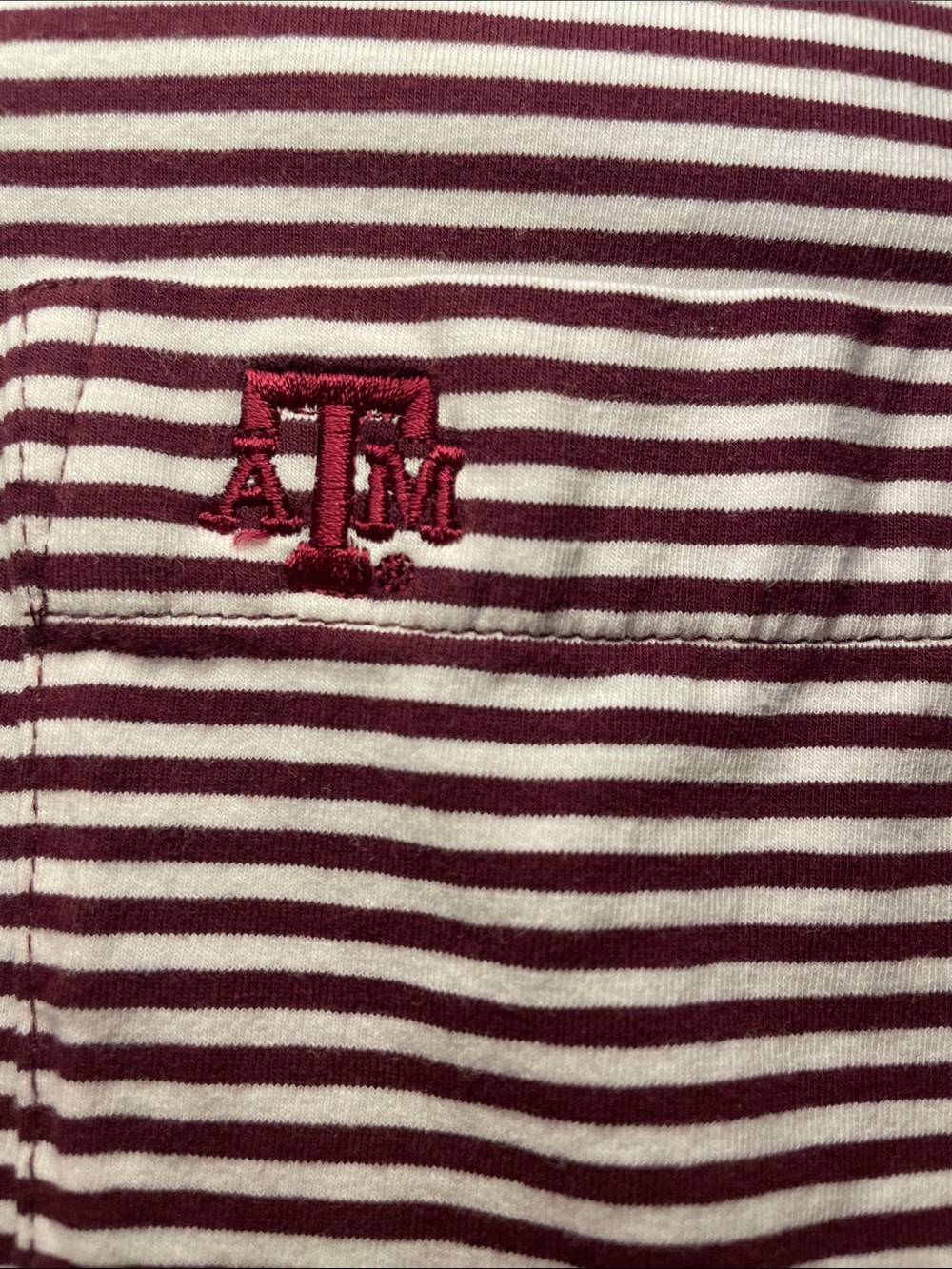 Peter Millar Texas A&M Maroon White Striped Embroidered Polo Shirt XL collegiate - Picture 3 of 6